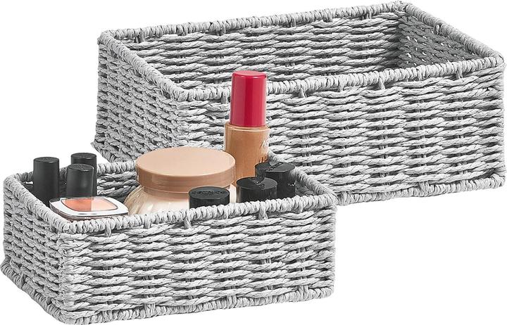 Zeller Present Set di cestini di stoccaggio da 2 (2 x, 20 x 14 x 7 cm, 24 x 18 x 9 cm)