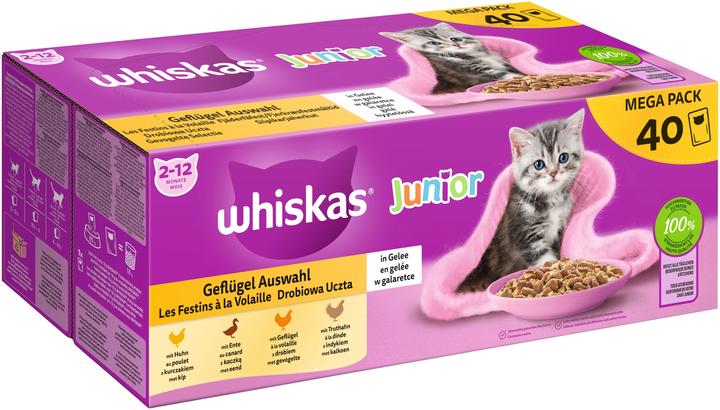 Immagine prodotto Whiskas Geflügel Auswahl (Junior, 40 pz., 3400 g)