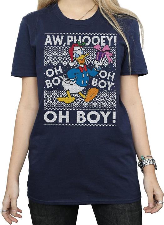 Disney Donald Duck Christmas Fair Isle TShirt (M)