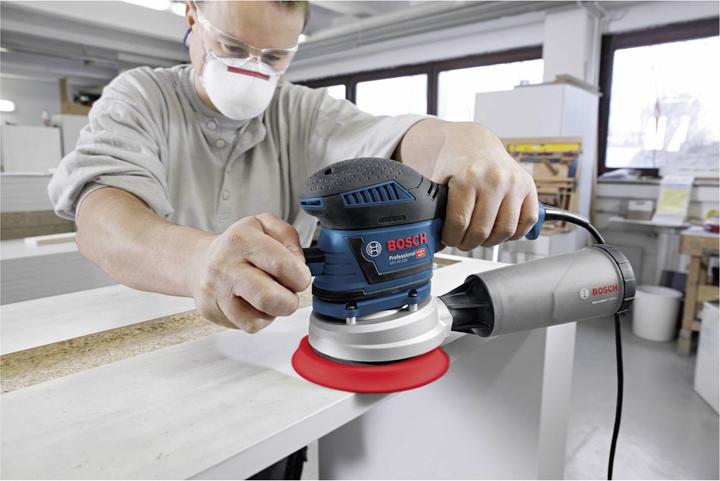 Image du produit Bosch Professional Ponceuse excentrique GEX 40-150 avec 1 feuille abrasive M480 et L-BOXX (Ponceuse excentrique, 400 W)