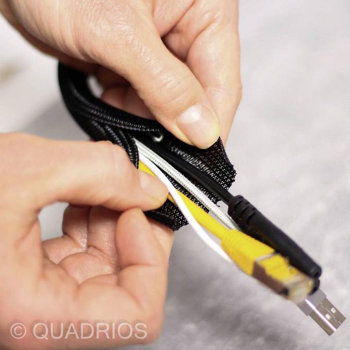 Produktbild Quadrios 23CA232 23CA232 Geflechtschlauch Schwarz Polyester 19 bis 20 mm 3 m (Kabelschlauch, 300 cm)