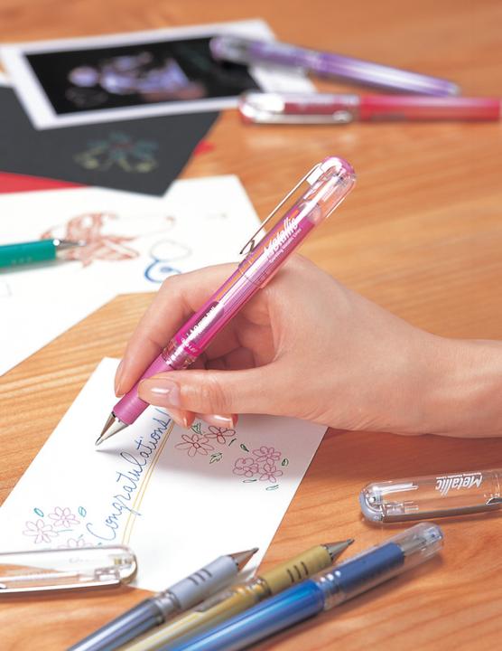 Actual product image Pentel Roller Hybrid Gel Grip (Rose, 1 x)