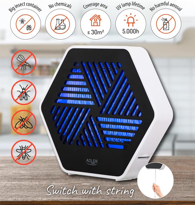 Actual product image Adler Mosquito killer lamp UV AD 7939 8 W