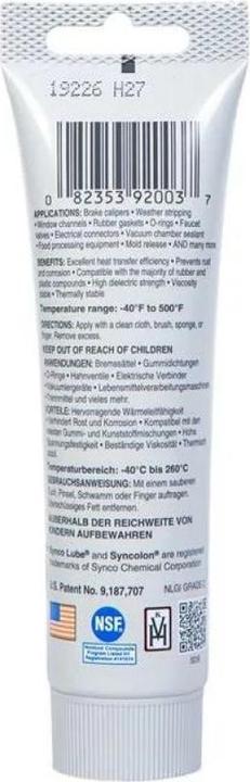 Immagine prodotto Synco Lube Super Lube Lubrificante al silicone con PTFE 85g bianco (Accessori)