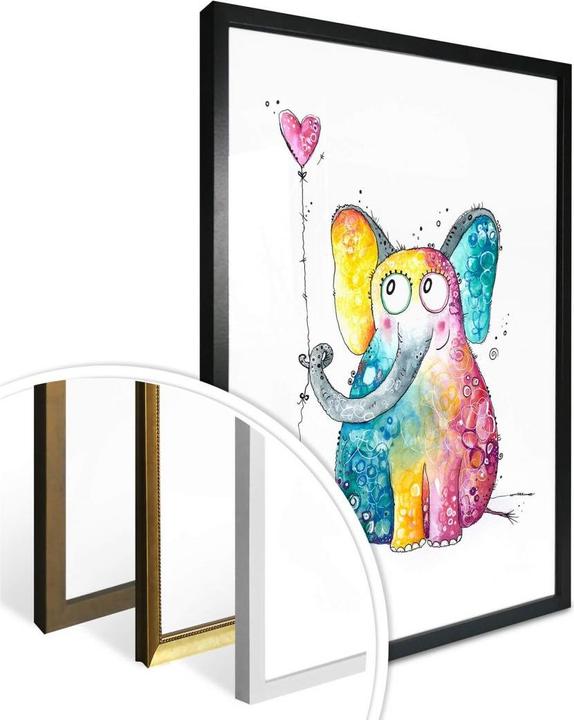 Produktbild Trenddeko Elefant mit Herz (30 x 40 cm)