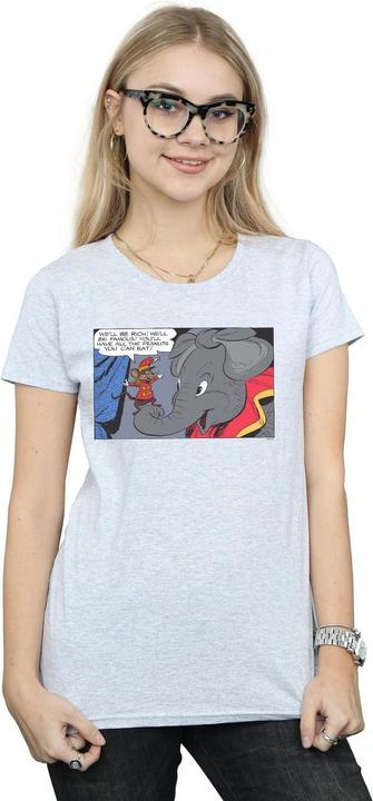 Actual product image Disney Womens/Ladies Dumbo Rich And Famous Cotton T-Shirt (L)
