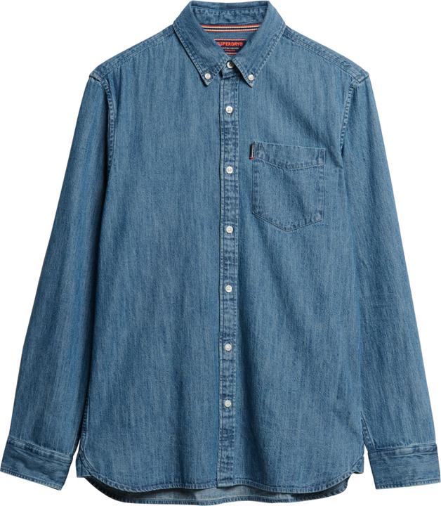 Produktbild Superdry ESSENTIALS L/S DENIM SHIRT Heren Overhemd (L)