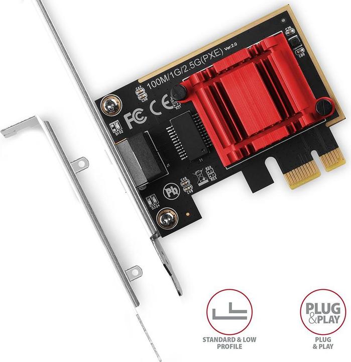 Produktbild Axagon PCEE-G25 network card Internal Ethernet (Mini PCI Express)