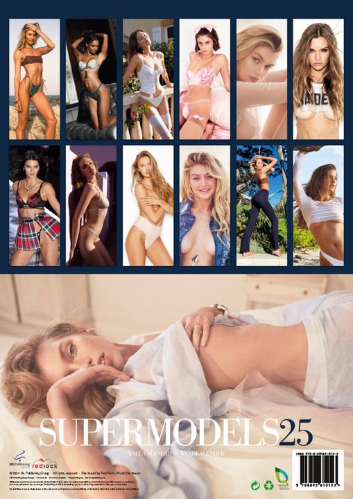 Actual product image Supermodels: Top Model Calendar 2025 (30 x 42 cm, Hardcover, German)