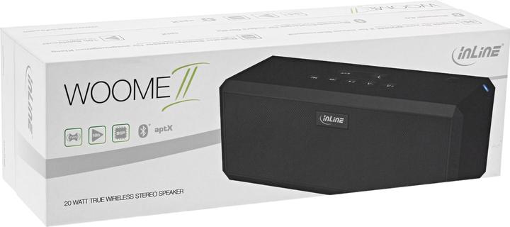 Image du produit InLine WOOME 2 True Wireless Haut-parleur stéréo Bluetooth noir (10 h, Fonctionnement sur piles)
