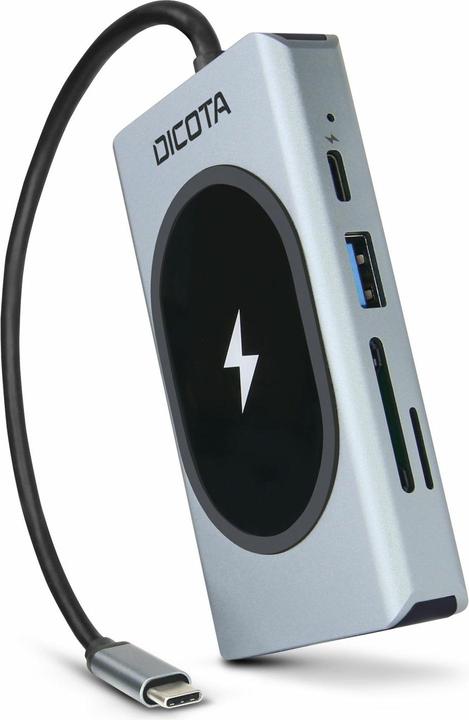 Produktbild Dicota USB-C 10-in-1 Charging Hub 4K PD 100W silver (USB-C, 7 Ports)