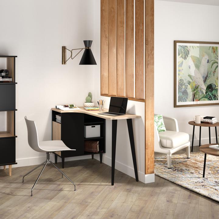 Produktbild Temahome Nook desk black and oak (120 x 67 cm)