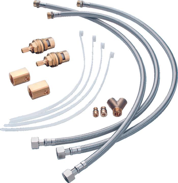 Actual product image Axor hose extension set for 3-hole basin mixer chrome
