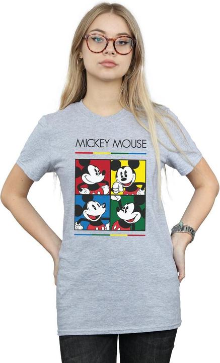 Immagine prodotto Disney Mickey Mouse Square Colour Maglietta Ampia Donna (S)