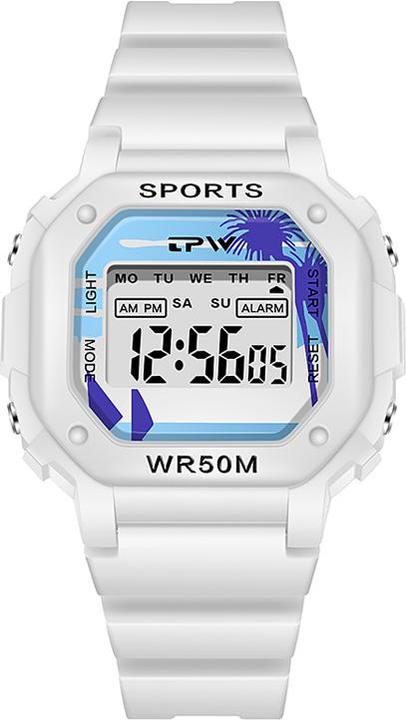 Actual product image VR Shinecon Children's watch model Timex, white (Sports watch, Digital watch)