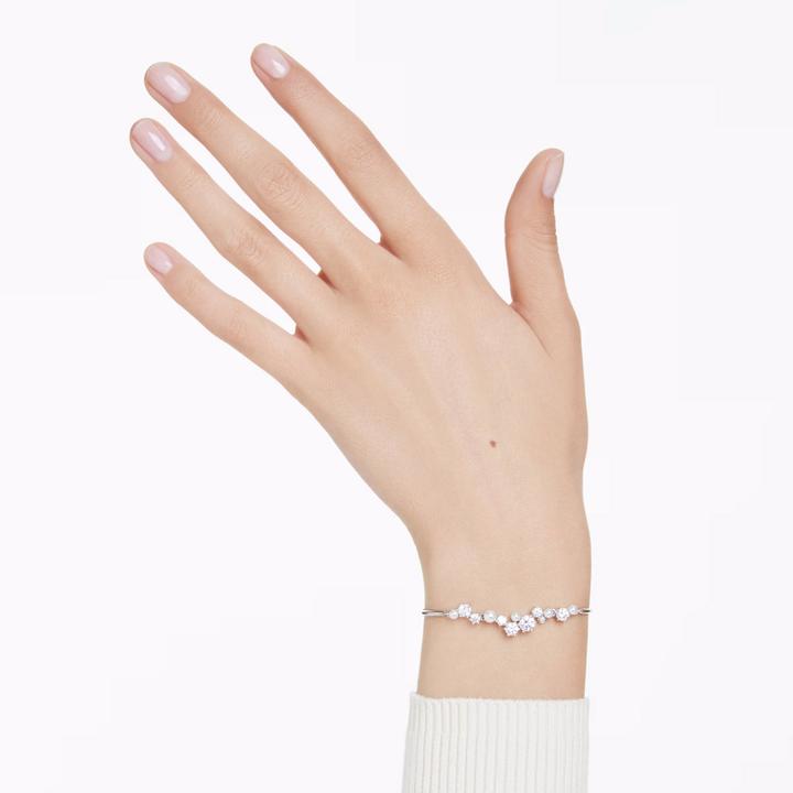 Actual product image Swarovski Constella Armreif Kristallperle Rundschliffe Weiss (24 cm, Swarovski Metal)