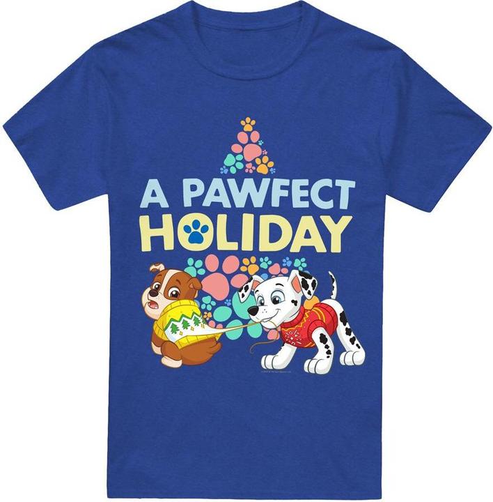 Actual product image Paw Patrol Unisex Adult A Pawfect Holiday Rubble & Marshall Christmas T-Shirt (3XL)
