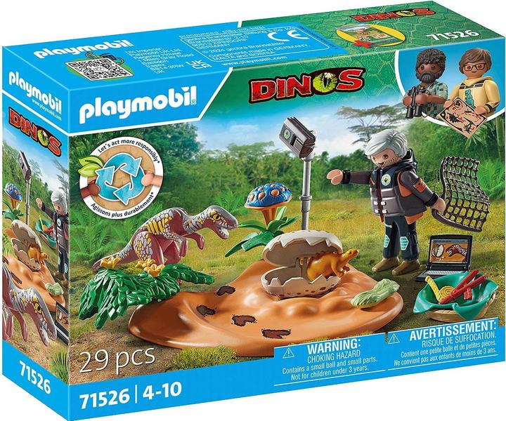 Playmobil Stegosaurus nest with egg thief (71526)