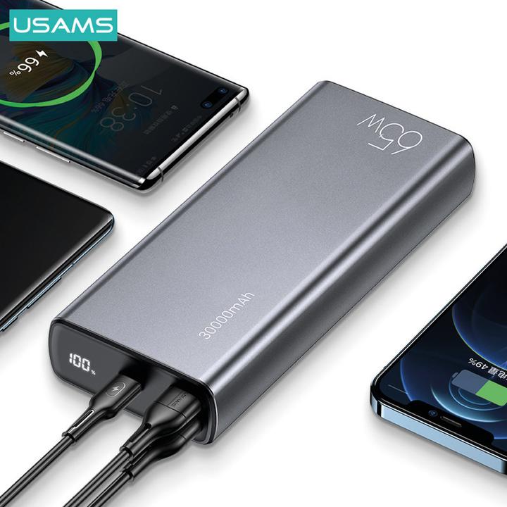 Actual product image Usams SuperMac Series (30000 mAh, 65 W, 111 Wh)