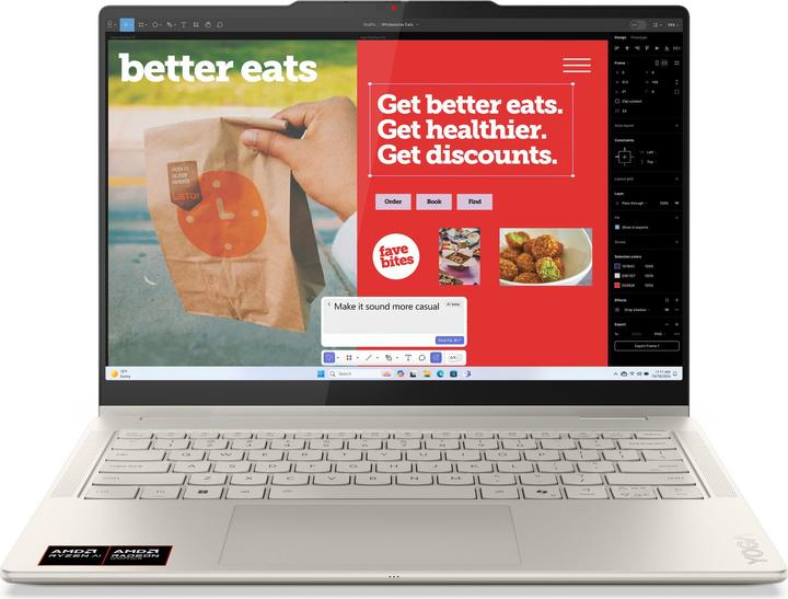 Produktbild Lenovo Yoga 7 2-in-1 (14", AMD Ryzen AI 7 350, 16 GB, 1000 GB, DE)