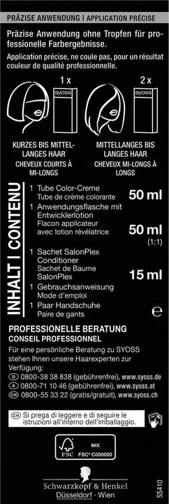 Nutritional values and ingredients Syoss Colouration 4 1 Medium brown (Middle brown)