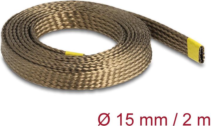 Image du produit Delock Gaine tressée en fibres de basalte 2 m x 15 mm brun (Gaines pour câbles, 200 cm)