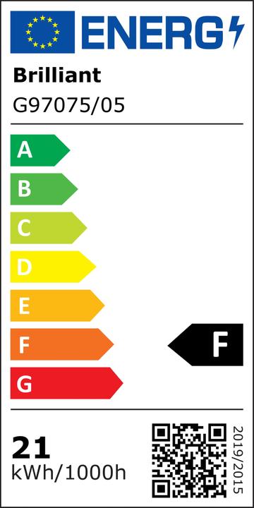 Energie-Label Brilliant Lanette LED 24W /WA/DE/2300lm/DIM/CCT/RGB/NL/RC Deckenaufbau-Paneel 40x40cm (2300 lm)