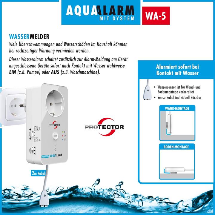 Actual product image M-E WA-5 - Water detector with socket