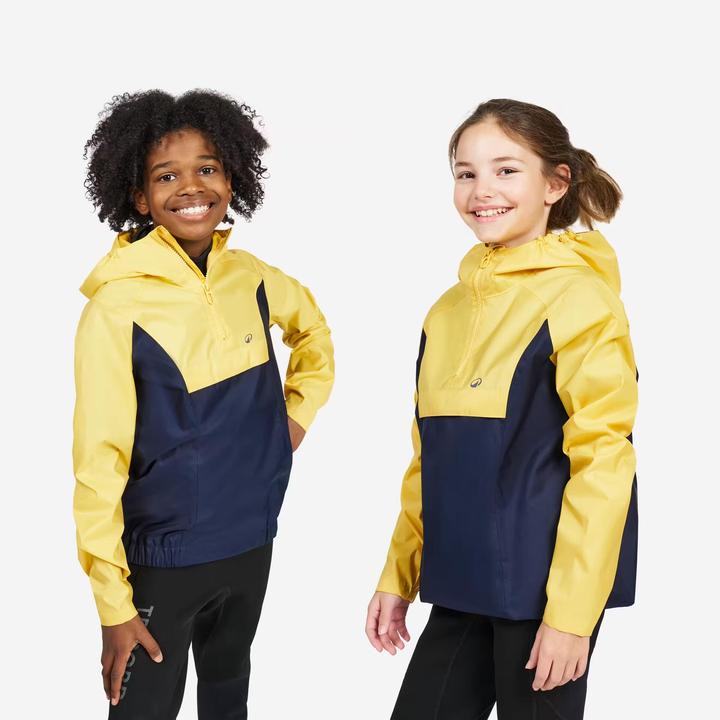 Tribord Spray top sailing/kayak kids windproof - Sailing 100 yellow/navy blue
