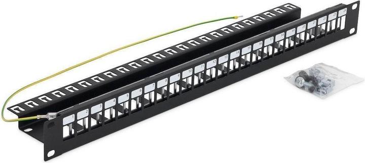 Actual product image Triton RAC-PP-X10-A1 - 19"1U patch panel for max. 24 Keystone, 14.8x17.5mm each, grey