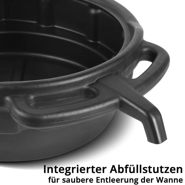 Immagine prodotto Stahlwerk Ölauffangwanne 2er Set mit Abfüllstutzen 10 l flache, Auffangwanne