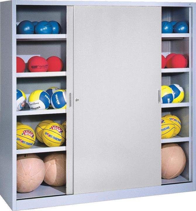 Actual product image C+P Ball cabinet (HxWxD: 195x120x50 cm, with solid sheet metal sliding doors, type 4)