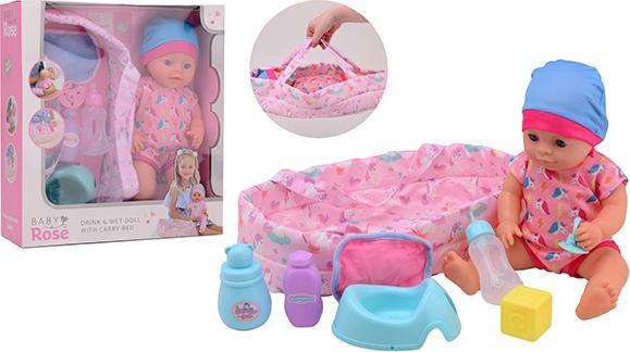 Image du produit Baby Rose Poupée qui boit et fait pipi, 35 cm