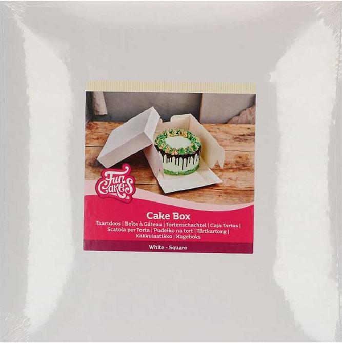 FunCakes Boîte à gâteaux - Blanc - 35x35x15cm