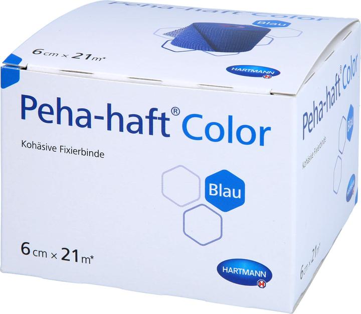 Actual product image Hartmann colour Fixation bandages 20 m x 6 cm / blue