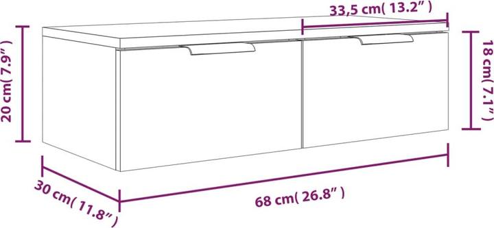 Actual product image VidaXL Janet (68 x 30 x 20 cm)
