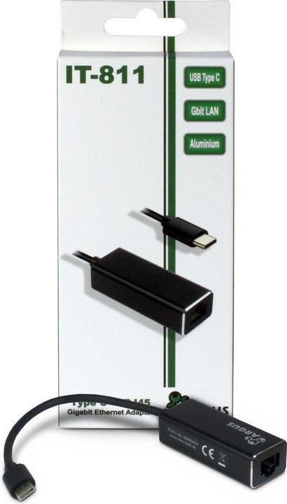 Actual product image Intertech Argus IT-811 Adapter USB Type C - GbitLAN (USB-C, RJ45 Gigabit Ethernet (1x))
