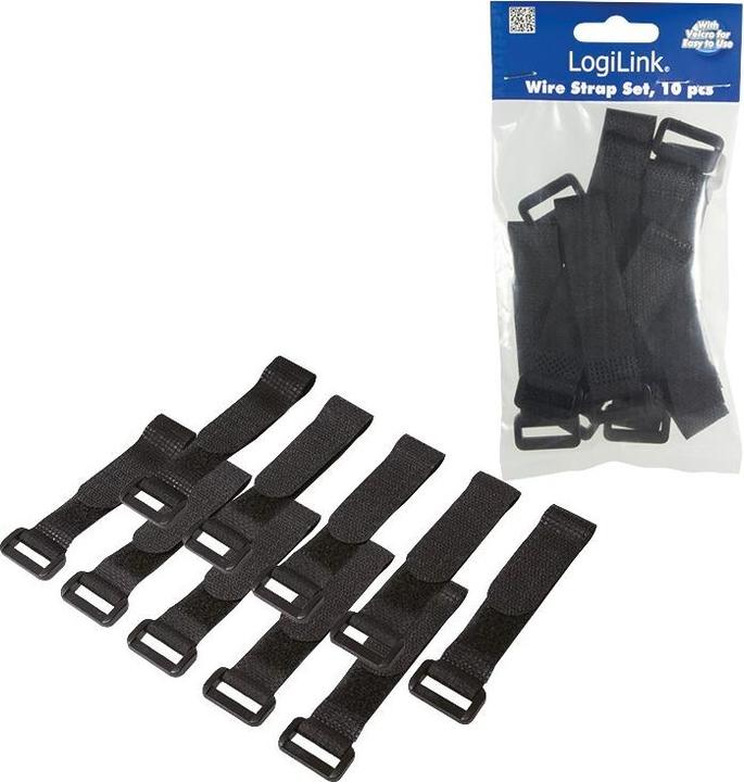 Produktbild LogiLink Kabelbinder (Klettkabelbinder, 150 mm, 10 Stk.)
