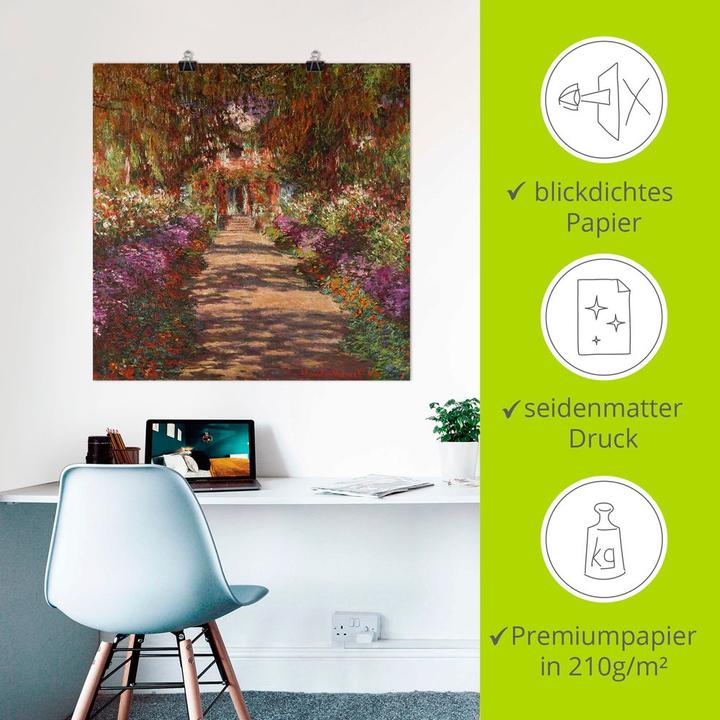 Immagine prodotto Artland Sentiero nel giardino di Monet a Giverny. 1902 T6UD (40x40 cm)