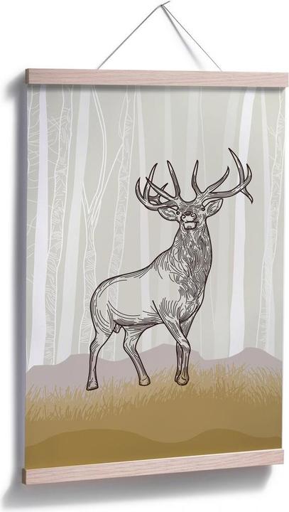 Produktbild Trenddeko Stolzer Hirsch (70 x 100 cm)