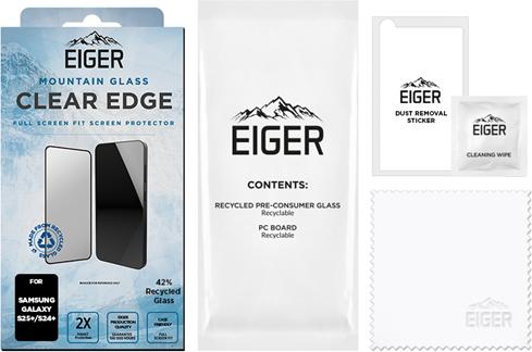 Actual product image Eiger Mountain Glass Clear Edge (1 Piece, Samsung Galaxy S25+)