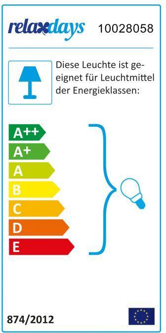 Energie-Label Relaxdays Nachttischlampe