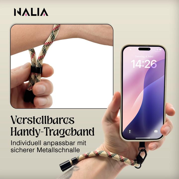 Actual product image Nalia Wristy Lanyard Handykette – Universal Trageband für Smartphones – Verstellbar, Soft & Elastisch