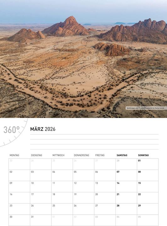 Actual product image NamibiaBrochure calendar2026 (German)