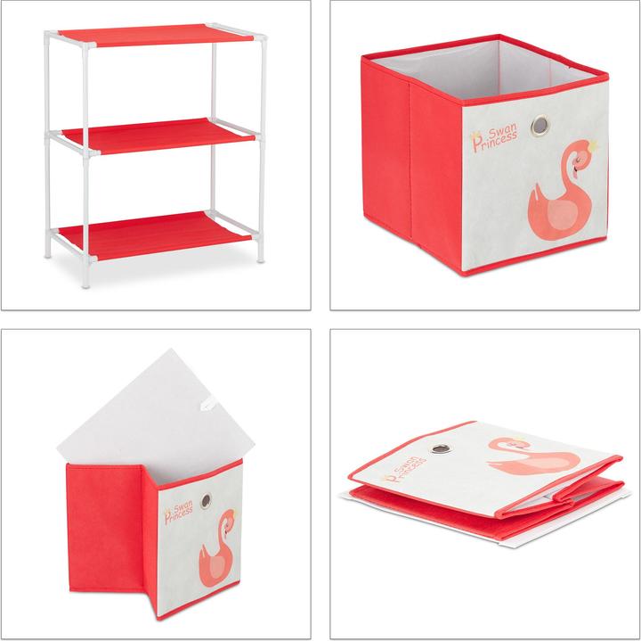 Image du produit Relaxdays Etagère enfant avec boîtes