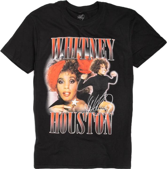 Immagine prodotto Whitney Houston Camicia in cotone da adulto con omaggio agli anni '90 (S)