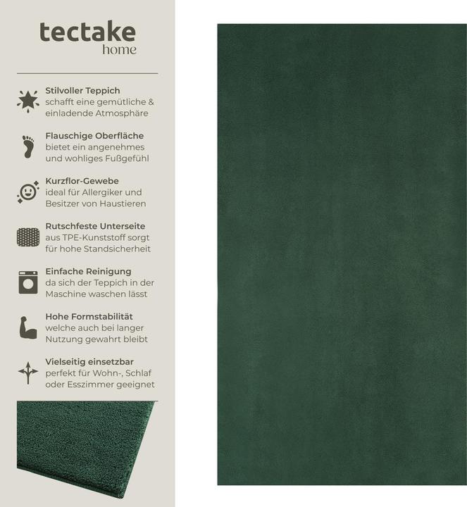 Produktbild tectake Kurzflorteppich Soft Zone (60 x 110 cm)