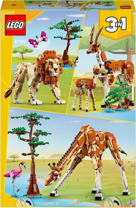 Immagine prodotto LEGO Safari con gli animali (31150, LEGO Creator 3-in-1)