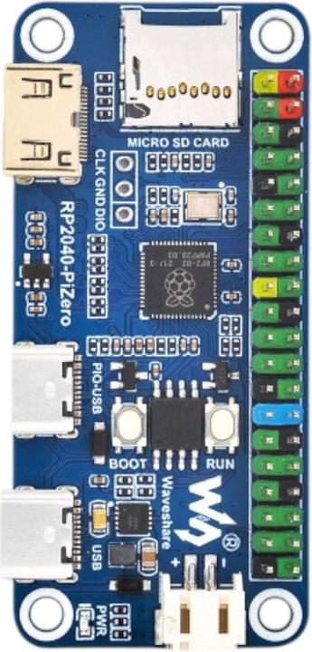 Actual product image WaveShare RP2040-PiZero Entwicklungsboard 264KB SRAM und 16MB Flash