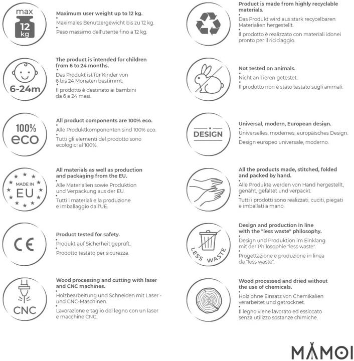 Image du produit Mamoi Houblon de la porte du bébé (gris foncé)